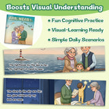Far, Near! Opposites Picture Book for Toddlers product image 5 showing printed book details for screen-free reading and learning