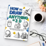 Desk reading setup with How to Draw Anything in 3D
