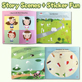 Children's animal sticker activity book for creative picture play