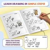 How to Draw Anything for Kids 4-Book Set, Easy Step by Step Drawing Activity Books for Children, Cute Doodle and Sketch Practice Collection