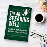 Desk reading setup with The Art of Speaking Well