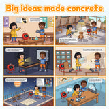 Kids screen-free physics book for light concepts and science curiosity