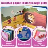 Durable board pages panel for Whose Baby Push and Pull Board Book