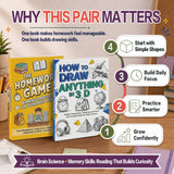 3D Drawing and Homework Skills 2-Book Set physical printed book set image 4, bundle ISBN 9798904665241