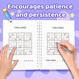 Sudoku Puzzle Workbook: Colorful 4-Level Brain Games product image 9 showing printed book details for screen-free reading and learning