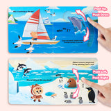 Who's That Ocean Push Slide Board Book product image 5 showing printed book details for screen-free reading and learning