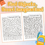 Children's picture search and coloring book
