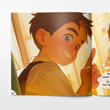 Ages 6-10 English-Spanish fairy tale reader for screen-free reading