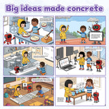 Kids screen-free physics book for sound concepts and science curiosity