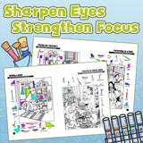 Hidden picture activity book for focus training