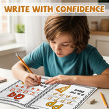 Children's letter tracing book with word association activities