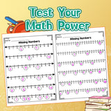 Screen-free math workbook for number recognition and sequence fluency