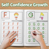 Alphabet Handwriting Workbook for Kids, Early Letter Practice Book with Trace and Write Activities, Beginning Sound Recognition, Picture Clues, and Fun Preschool Literacy Learning