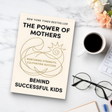 Study desk flat-lay with mothers and successful kids book