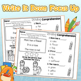 Screen-free literacy workbook for short story reading and answers