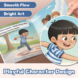 Making Friends School Readiness Picture Book for Kids product image 5 showing printed book details for screen-free reading and learning