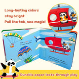 The Panda Is Here Peekaboo Board Book product image 5 showing printed book details for screen-free reading and learning