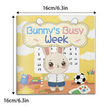 Bunny-themed days of the week book for preschool routine awareness