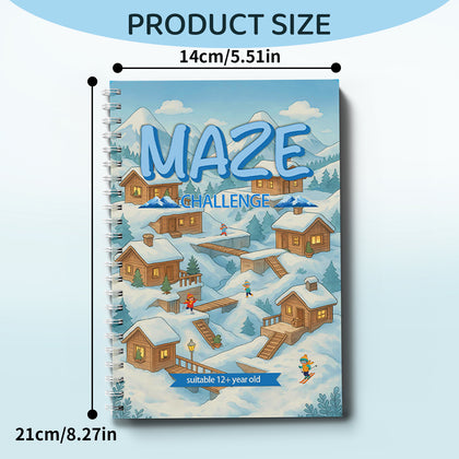Tough snow village maze pages for ages 12 plus