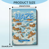 Tough snow village maze pages for ages 12 plus