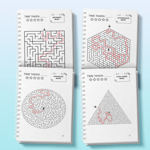 4-Book Age-Specific Maze Set: Engaging Puzzle Challenges for Ages 3-12, Encouraging Growth and Problem-Solving