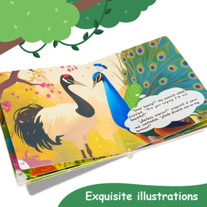 Paired Mounting-Bilingual Tales: The Peacock and the Crane – English & Spanish Storybook