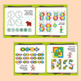 Printed logic game pages for focus and observation
