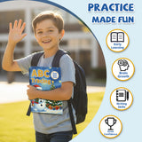 Children's winter-themed letter practice book
