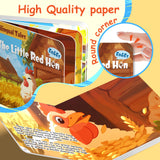 High-quality paper detail from The Little Red Hen book