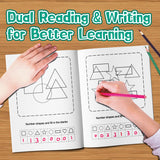 Kids workbook for matching comparing and recognizing simple shapes