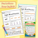 Sight Word Practice Workbook product image 6 showing printed book details for screen-free reading and learning