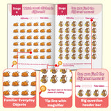 Mind Master Visual Puzzle Activity Book for Kids product image 6 showing printed book details for screen-free reading and learning
