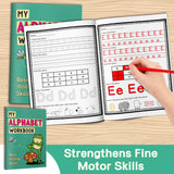 Basic alphabet writing skills workbook for early literacy