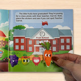 Smart Stickers: Fruits product image 6 showing printed book details for screen-free reading and learning