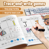 My Alphabet Workbook: Interactive Letters product image 6 showing printed book details for screen-free reading and learning