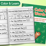 Trace Color & Learn Words product image 6 showing printed book details for screen-free reading and learning