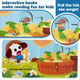 Interactive push and pull reading scene from Who's Eating It Push and Pull Board Book