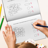 Kids counting practice workbook with circles squares triangles and rectangles