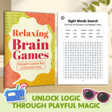 Relaxing Brain Games: Sight Words Search Workbook for Kids product image 6 showing printed book details for screen-free reading and learning