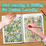 Kids observation practice book with busy picture puzzles and visual clues