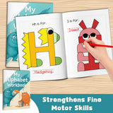 Alphabet Activity Workbook for Kids, Letter Recognition, Beginning Sound Practice, Picture-Word Learning, Coloring Fun, Preschool Early Literacy and Handwriting Readiness Book