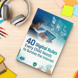 40 Digital Rules for Kids Internet Safety product image 10 showing printed book details for screen-free reading and learning