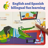 The Crocodile Is Here Peekaboo Board Book product image 6 showing printed book details for screen-free reading and learning