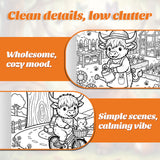 Kids Cow Coloring Book product image 6 showing printed book details for screen-free reading and learning