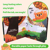 Who's That Forest Push Slide Board Book product image 6 showing printed book details for screen-free reading and learning