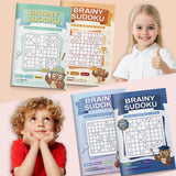Brainy Sudoku Books: Travel-Friendly Logic Set product image 9 showing printed book details for screen-free reading and learning