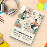 60 Simple Hacks to Help Your Child Focus and Stay Organized product image 10 showing printed book details for screen-free reading and learning