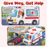Fun Science Flip Book Ambulance Interactive Picture Book for Kids product image 6 showing printed book details for screen-free reading and learning
