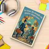 Le Tour du Monde en Quatre-Vingts Jours French Edition by Jules Verne product image 9 showing printed book details for screen-free reading and learning