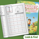 Alphabet Handwriting Workbook for Kids, Early Letter Practice Book with Trace and Write Activities, Beginning Sound Recognition, Picture Clues, and Fun Preschool Literacy Learning